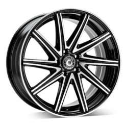 WRATH WF2 19x9 ET42 5x112 GLOSS BLACK POLISHED FACE