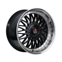 AXE EX10 18x9 ET40 5x120 BLACK & POLISHED LIP
