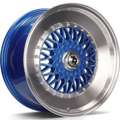 79Wheels SV-F 17x8 ET30 5x112/114 BLUE POLISHED LIP