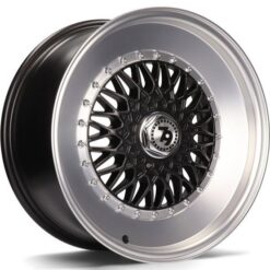 79Wheels SV-F 17x8 ET30 5x112/114 MATT BLACK POLISHED LIP