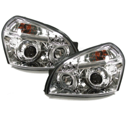 Faróis com Angel Eyes Hyundai Tucson Cromado