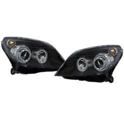 Faróis com Angel Eyes Opel Astra H Negro