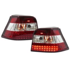 Farolins LED Volkswagen Golf 4 Vermelho/Cristal