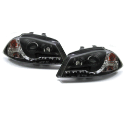 Faróis LED Seat Ibiza 6L Negro