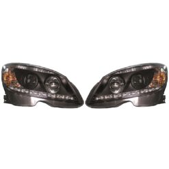 Faróis LED Mercedes Classe C W204 Negro