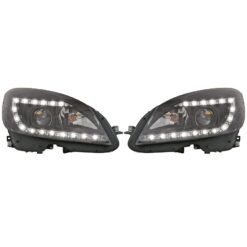 Faróis Xénon LED Mercedes Classe C W204 Negro