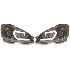 Faróis com Lightbar Mercedes Classe C W204 Negro