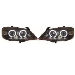 Faróis com Angel Eyes CCFL Opel Astra G Negro