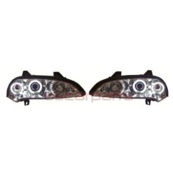 Faróis com Angel Eyes CCFL Opel Tigra A Cromado