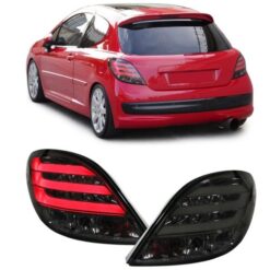 Farolins com Lightbar Peugeot 207 Escurecido