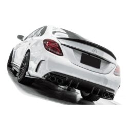 Kit Difusor Traseiro Mercedes Classe C W205 Tipo C43 AMG Negro