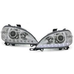 Faróis LED Mercedes Classe M W163 01-05 Cromado