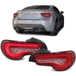 Farolins LED Toyota GT86 Vermelho/Cromado