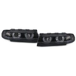 Faróis com Angel Eyes CCFL BMW Série 7 E38 Negro