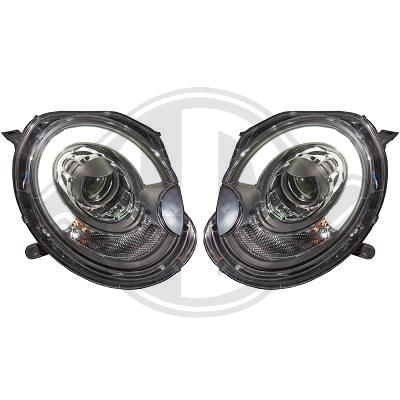 Faróis com Lightbar Mini R55/R56/R57 Negro