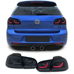 Farolins com Lightbar Volkswagen Golf 6 Escurecido