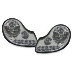 Faróis LED Porsche Boxster + 911 996 Cromado