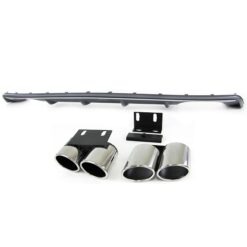 Kit Difusor Traseiro Audi A3 8V Sedan/Cabrio + Ponteiras