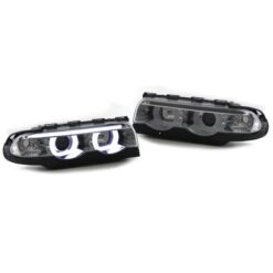 Faróis com Angel Eyes CCFL BMW Série 7 E38 Cromado