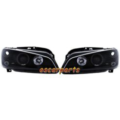 Faróis com Angel Eyes Peugeot 106 Negro