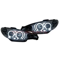 Faróis com Angel Eyes CCFL Peugeot 206 Cromado