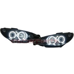 Faróis com Angel Eyes CCFL Peugeot 206 Negro