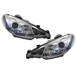 Faróis LED Peugeot 206 Cromado