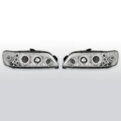 Faróis com Angel Eyes Peugeot 306 97-01 Cromado