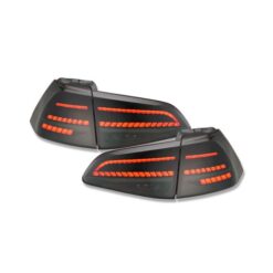 Farolins LED Volkswagen Golf 7 Vermelho/Escurecido