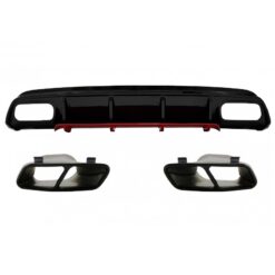 Kit Difusor Traseiro Mercedes Classe A W176 Tipo A45 Red Edition