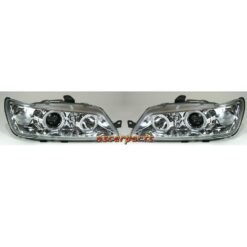 Faróis com Angel Eyes Peugeot 306 93-97 Cromado