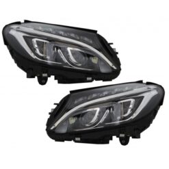 Faróis LED Mercedes Classe C W205 Negro
