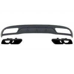 Kit Difusor Traseiro Mercedes Classe C W205 Tipo C63 AMG Negro