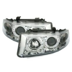 Faróis com Angel Eyes CCFL Seat Leon + Toledo 1M Cromado