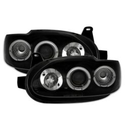 Faróis com Angel Eyes Ford Escort Negro