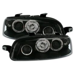 Faróis com Angel Eyes Fiat Punto 2 Negro