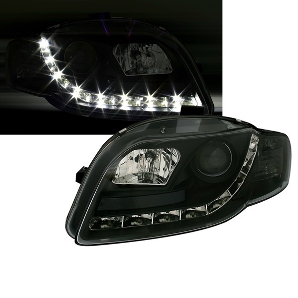 Faróis LED Audi A4 B7 Negro