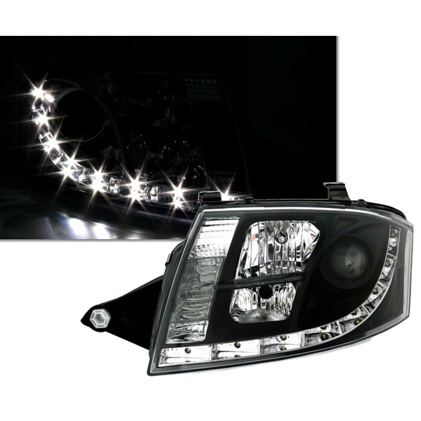 Faróis LED Diurno Audi TT 8N Negro