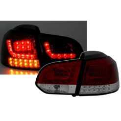 Farolins LED Volkswagen Golf 6 Escurecido/Vermelho