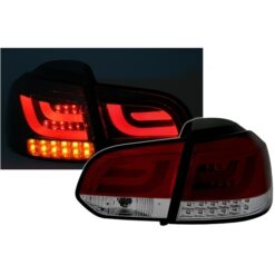 Farolins LED Volkswagen Golf 6 Vermelho/Escurecido PL