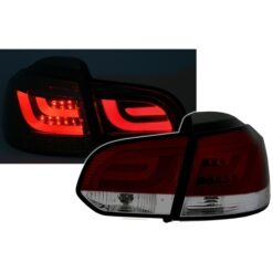 Farolins LED Volkswagen Golf 6 Escurecido/Vermelho
