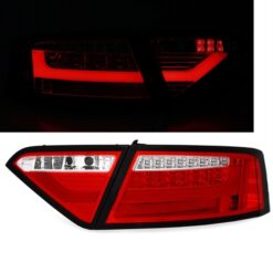 Farolins LED Audi A5 8T Vermelho/Cristal