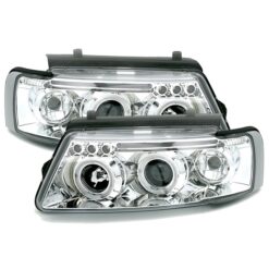 Faróis com Angel Eyes Volkswagen Passat 3B Cromado