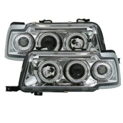 Faróis com Angel Eyes Audi 80 Cromado