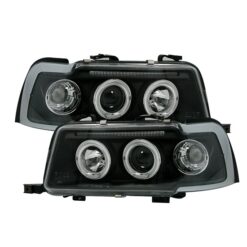 Faróis com Angel Eyes Audi 80 Negro