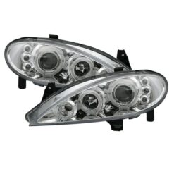 Faróis com Angel Eyes Renault Megane Cromado