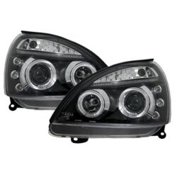 Faróis com Angel Eyes Renault Clio 2 Negro