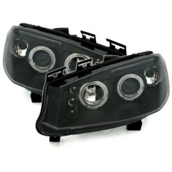 Faróis com Angel Eyes Renault Megane 2 Negro