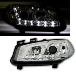 Faróis LED Renault Megane 2 Cromado