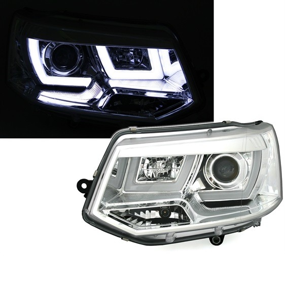 Faróis LED Volkswagen T5 Cromado